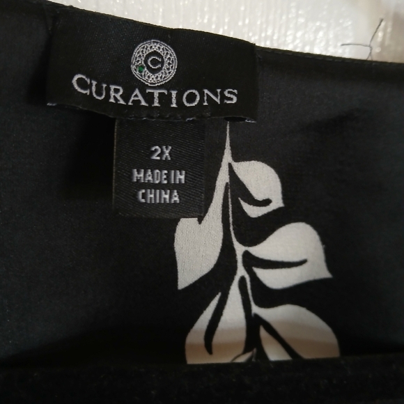 Dark Floral Curations Jacket Blazer Office Business Casual Career Size 2X - Picture 2 of 6